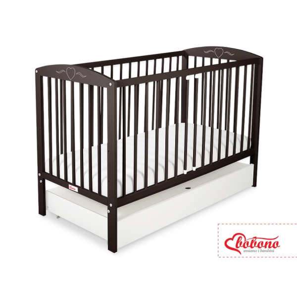Lettino con Cassetto 60x120cm Standard Cuori