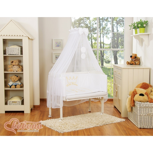 Lettino da Affiancare al Letto FABIO Bianca Little Prince/Princess
