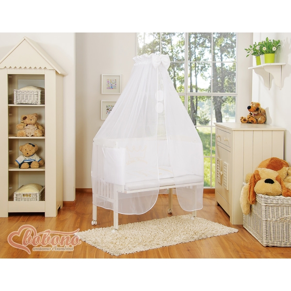 Lettino da Affiancare al Letto FABIO Bianca Little Prince/Princess