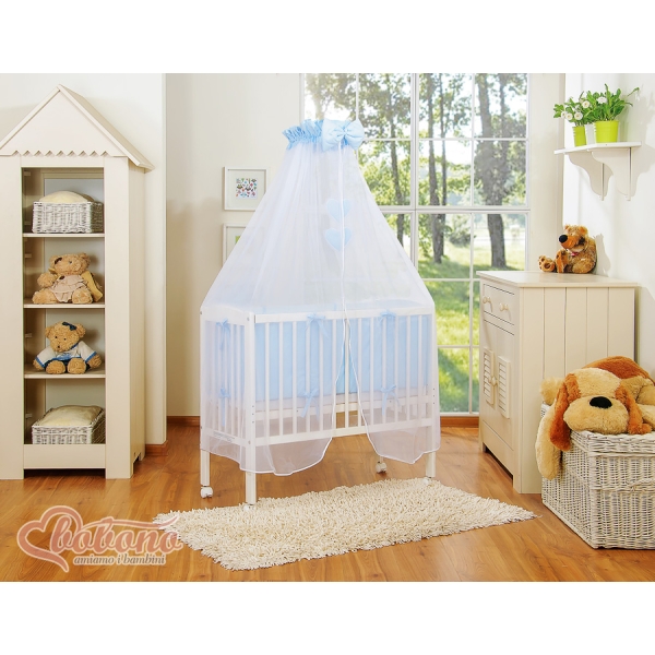 Lettino da Affiancare al Letto FABIO Blu Cuori