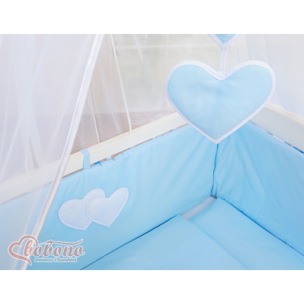 Lettino da Affiancare al Letto FABIO Blu Cuori