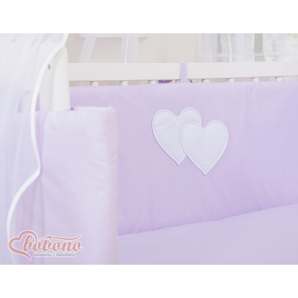 Lettino da Affiancare al Letto FABIO Lilla Cuori