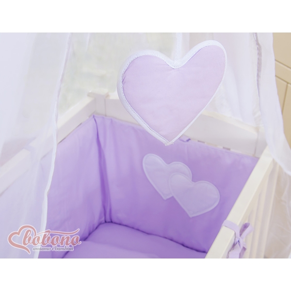 Lettino da Affiancare al Letto FABIO Lilla Cuori