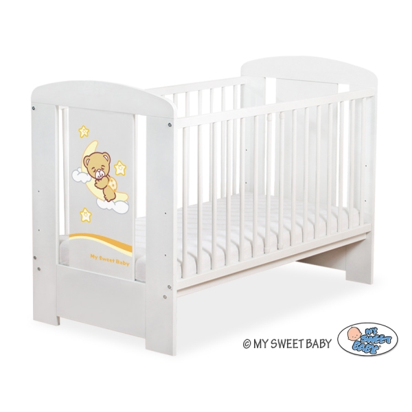 Lettino in Legno 120x60cm Bianca Notte
