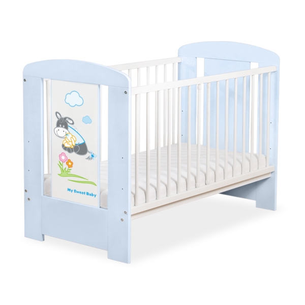 Lettino in Legno 120x60cm Blu Luca