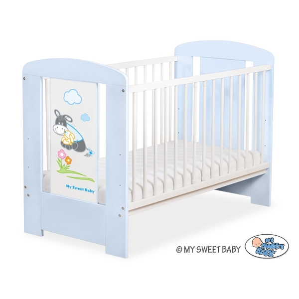 Lettino in Legno 120x60cm Blu Luca