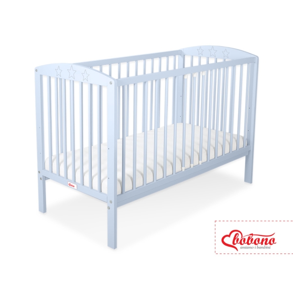Lettino in Legno 120x60cm Blu Stelle