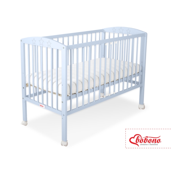 Lettino in Legno 120x60cm Blu Stelle