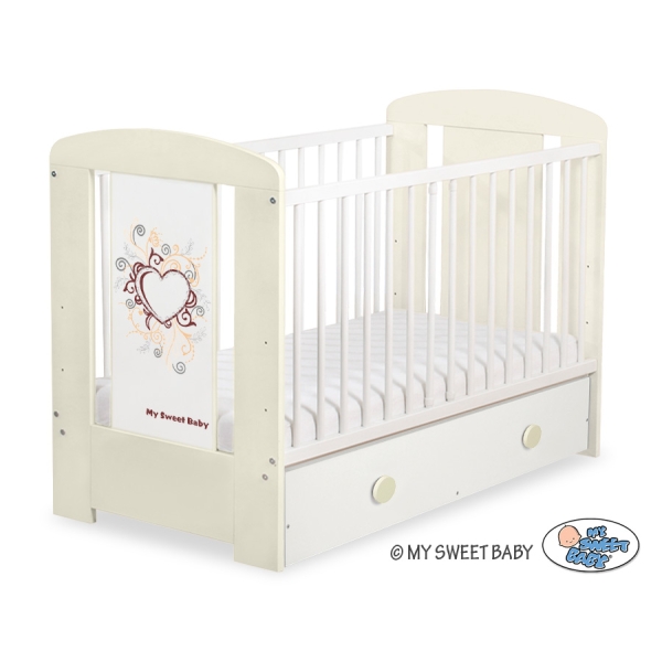 Lettino in Legno 120x60cm con Cassetto Maxi