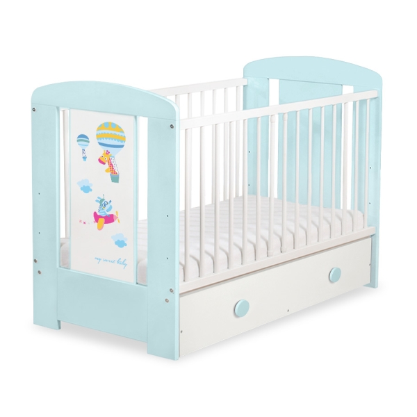 Lettino in Legno 120x60cm con Cassetto Maxi