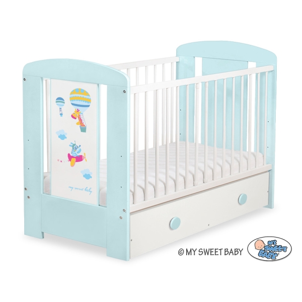 Lettino in Legno 120x60cm con Cassetto Maxi