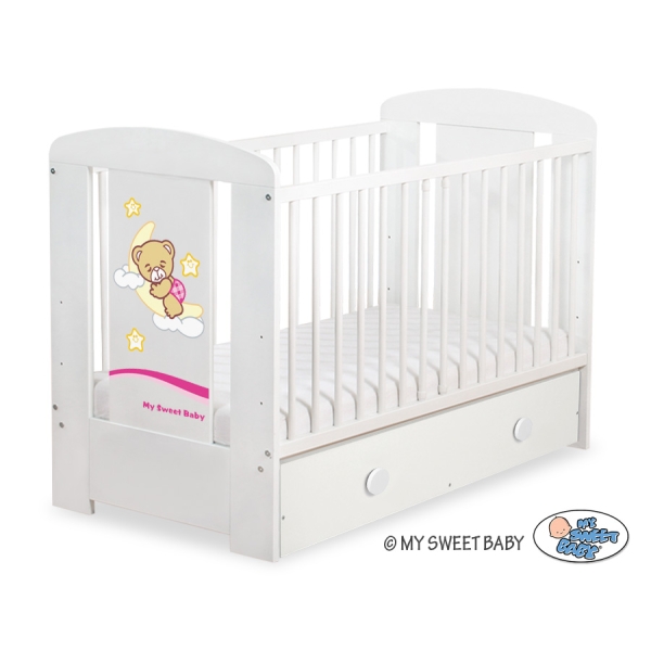 Lettino in Legno 120x60cm con Cassetto Maxi Notte