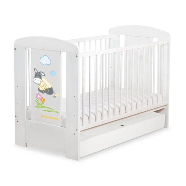 Lettino in Legno 120x60cm con Cassetto Standard Luca