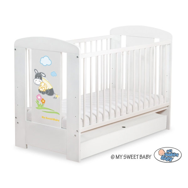 Lettino in Legno 120x60cm con Cassetto Standard Luca