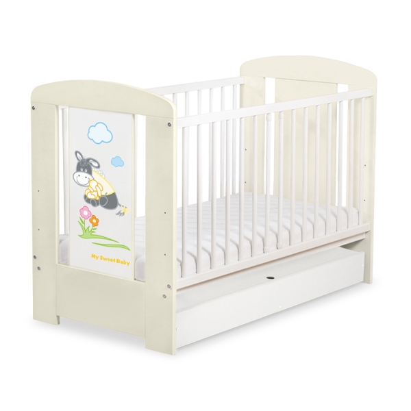 Lettino in Legno 120x60cm con Cassetto Standard Luca