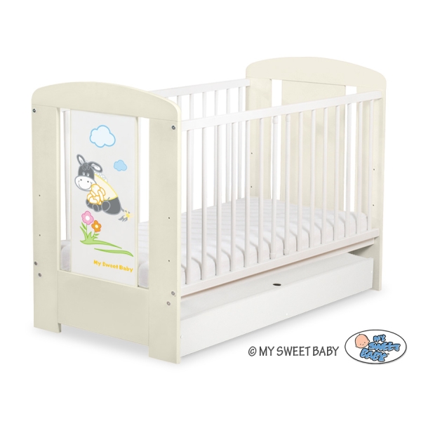 Lettino in Legno 120x60cm con Cassetto Standard Luca