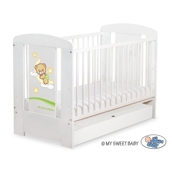 Lettino in Legno 120x60cm con Cassetto Standard Notte