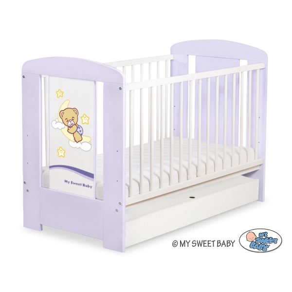 Lettino in Legno 120x60cm con Cassetto Standard Notte