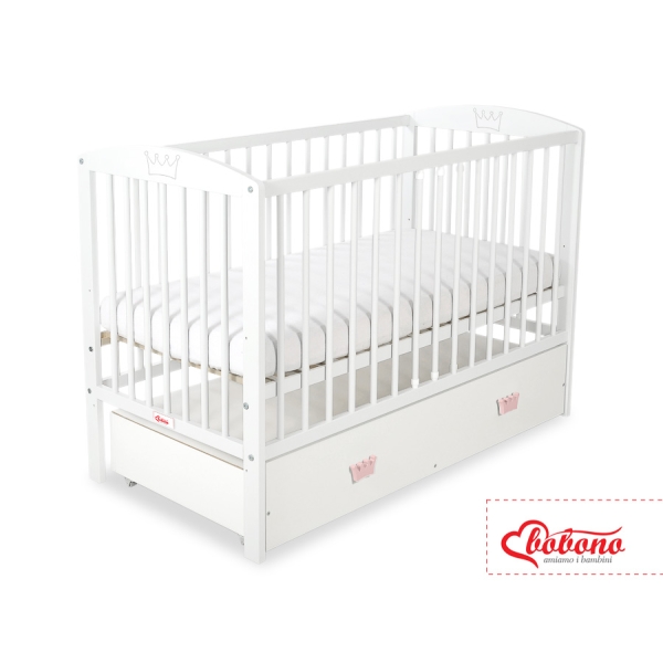 Lettino in Legno 120x60cm con Cassetto Maxi