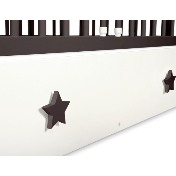 Lettino in Legno 120x60cm con Cassetto Maxi Stelle