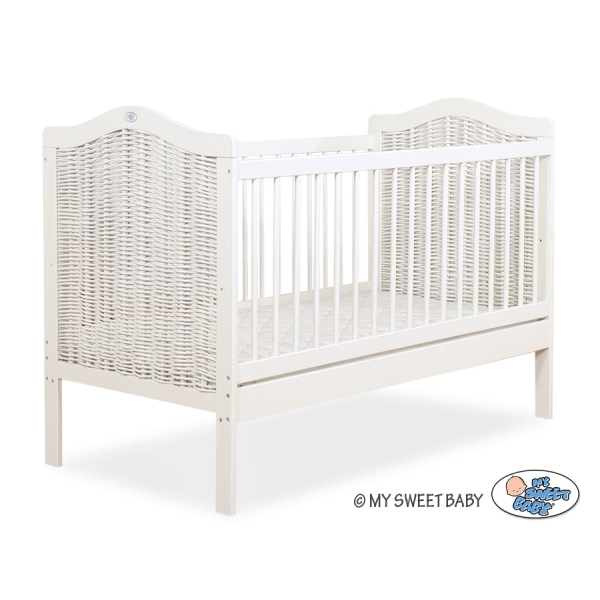 Lettino in Vimini 120x60cm Neonato Marrone