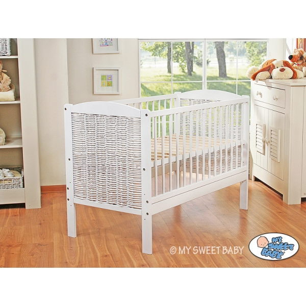 Lettino in Vimini 120x60cm Neonato Marrone