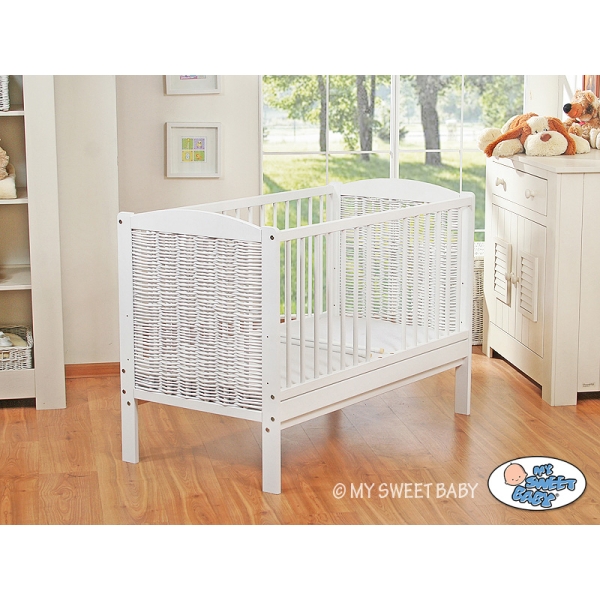 Lettino in Vimini 120x60cm Neonato Marrone