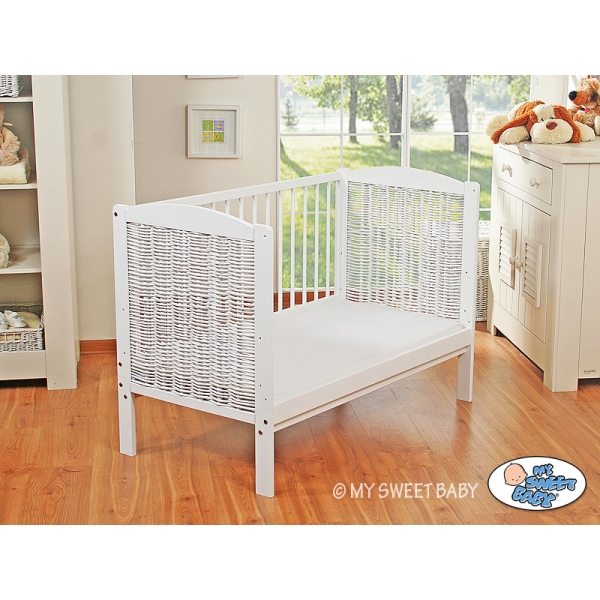 Lettino in Vimini 120x60cm Neonato Marrone