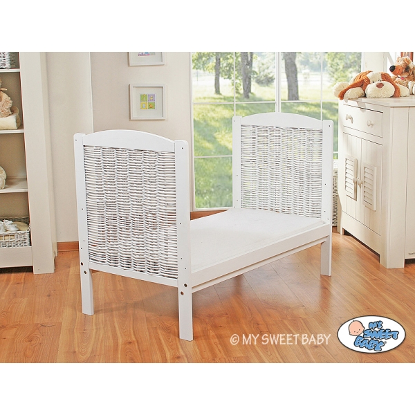 Lettino in Vimini 120x60cm Neonato Marrone