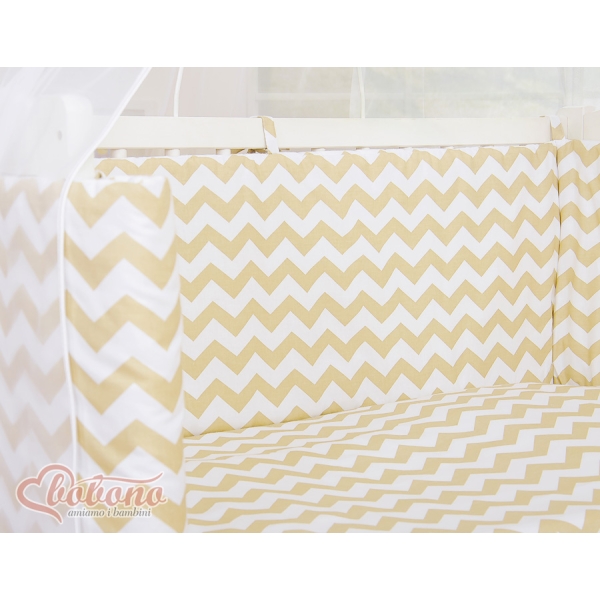 Lettino Neonati da Attaccare Beige Chevron