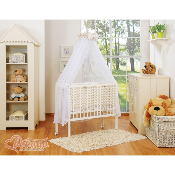 Lettino Neonati da Attaccare Beige Chevron