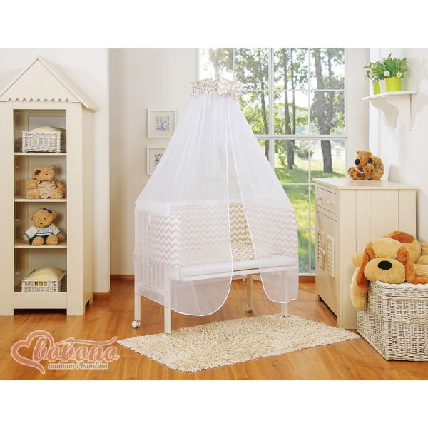 Lettino Neonati da Attaccare Beige Chevron