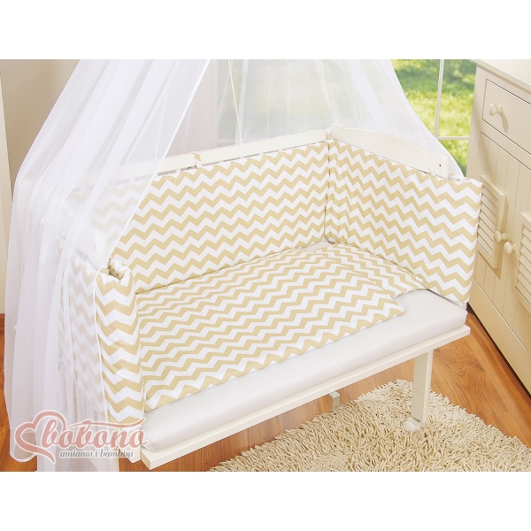 Lettino Neonati da Attaccare Beige Chevron