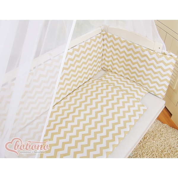 Lettino Neonati da Attaccare Beige Chevron