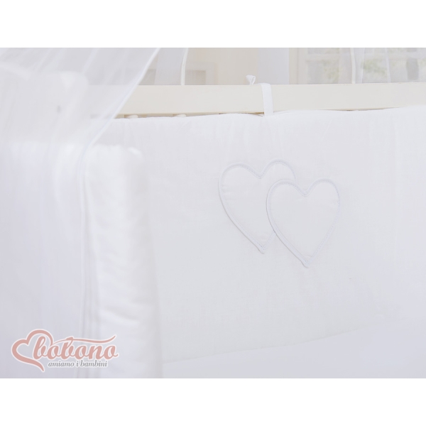 Lettino Neonati da Attaccare Bianca Cuori