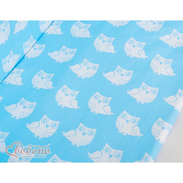 Lettino Neonati da Attaccare Blu Gufi