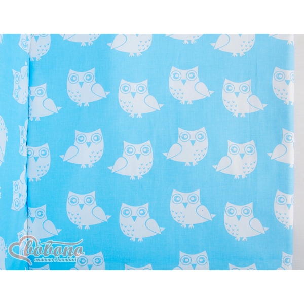 Lettino Neonati da Attaccare Blu Gufi