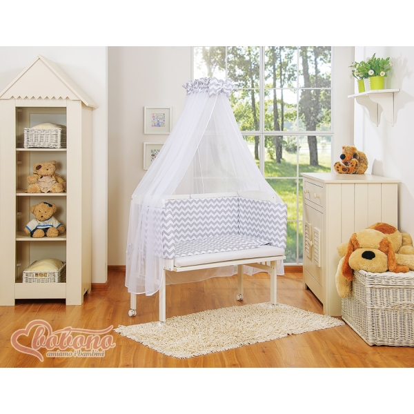 Lettino Neonati da Attaccare Grigio