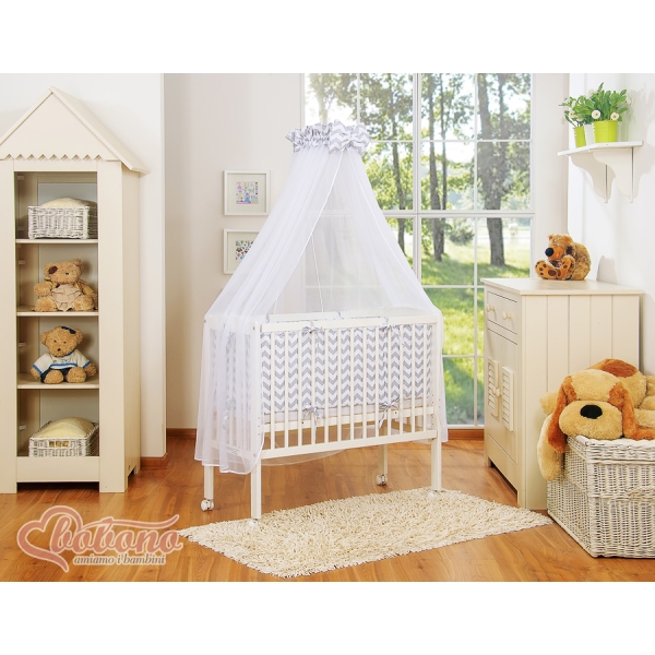 Lettino Neonati da Attaccare Grigio