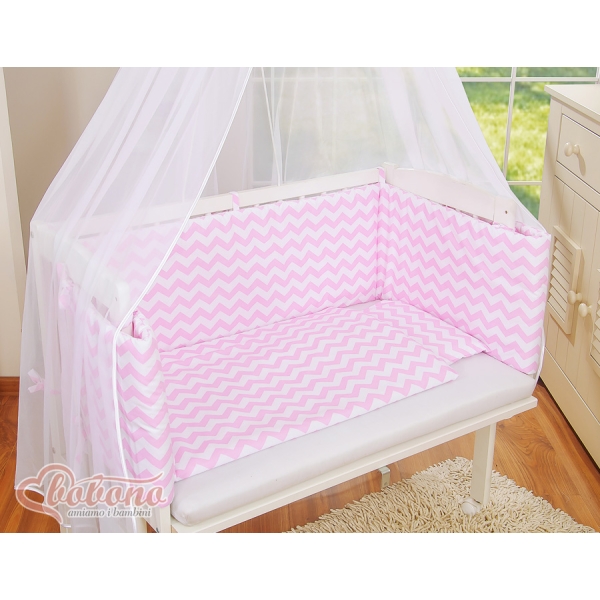 Lettino Neonati da Attaccare Rosa Chevron