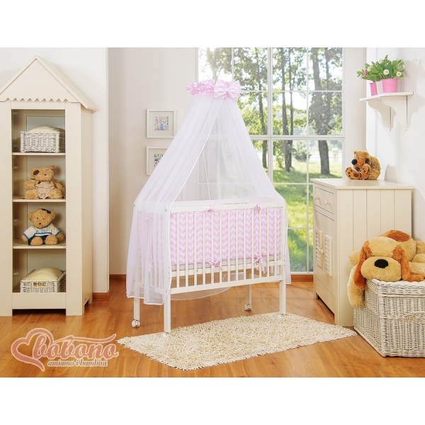 Lettino Neonati da Attaccare Rosa Chevron