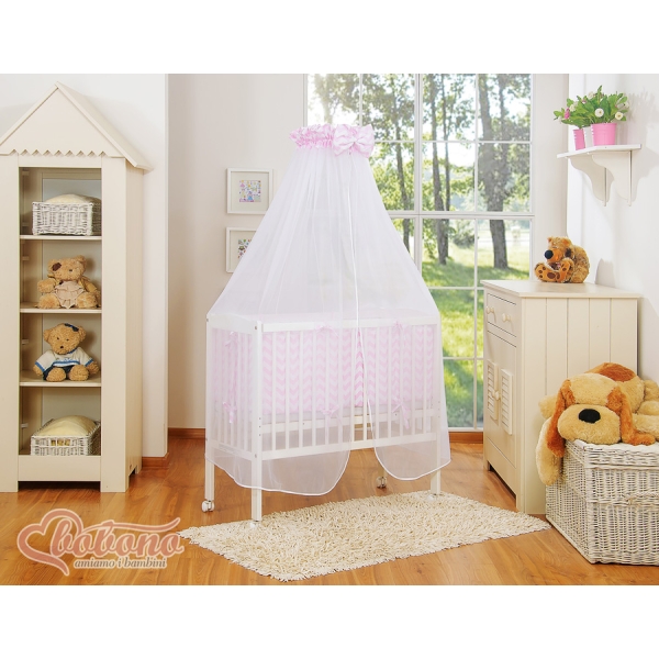 Lettino Neonati da Attaccare Rosa Chevron