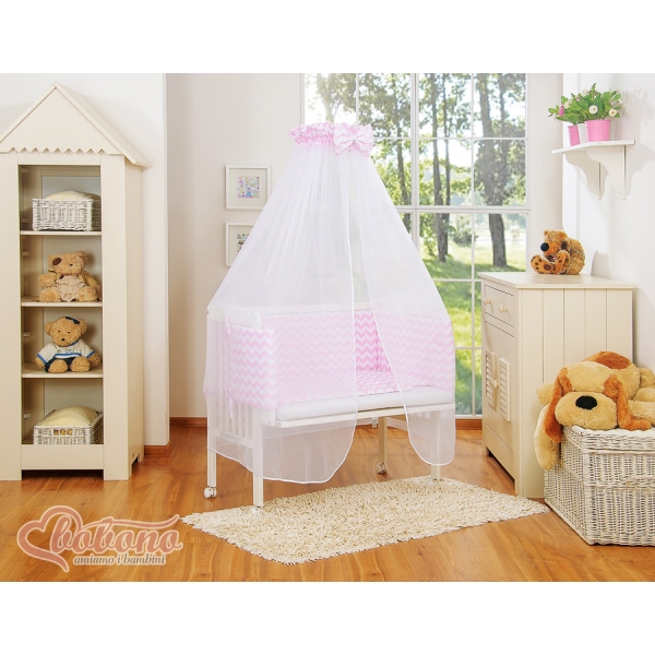 Lettino Neonati da Attaccare Rosa Chevron