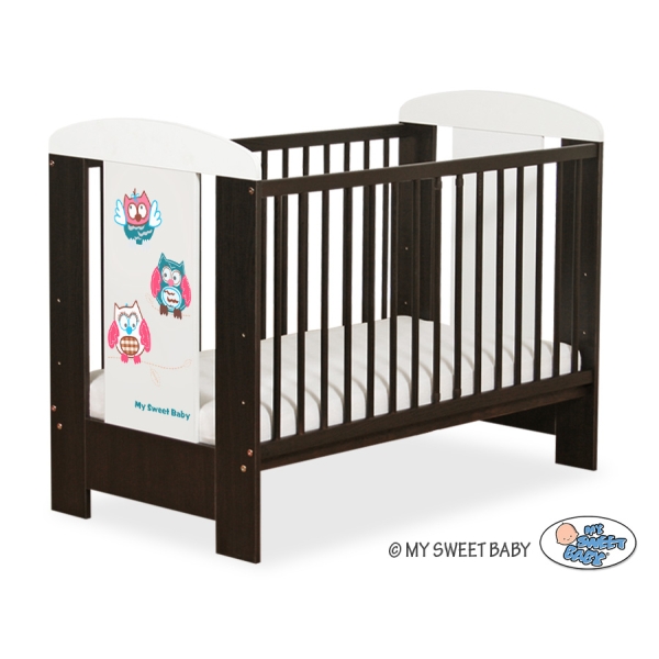 Lettino Neonato 120x60cm Marrone Gufi