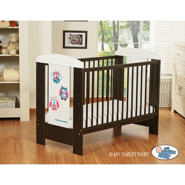 Lettino Neonato 120x60cm Marrone Gufi