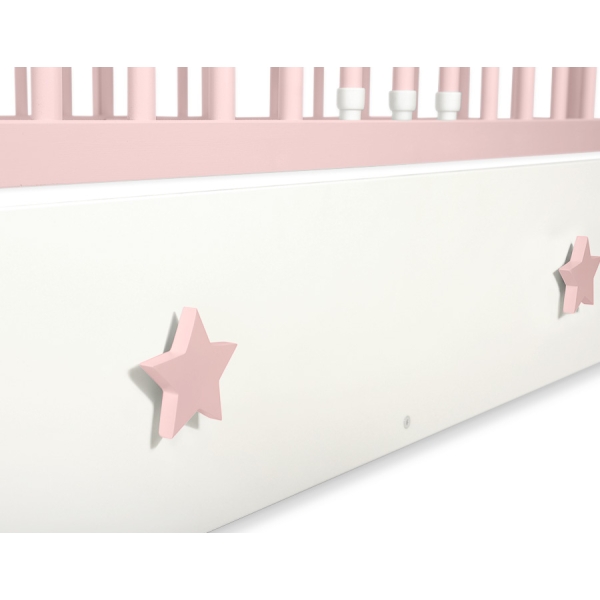 Lettino Neonato 120x60cm con Cassetto Maxi Stelle
