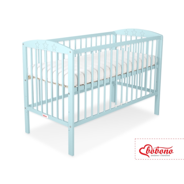 Lettino Neonato 120x60cm Menta Stelle