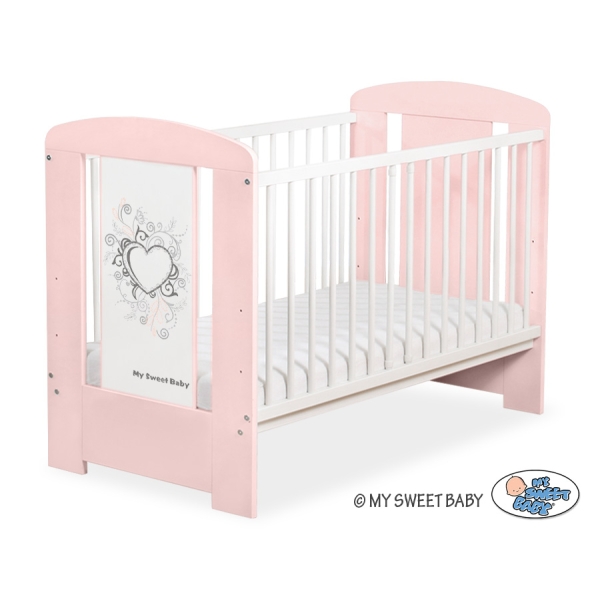 Lettino Neonato 120x60cm Rosa