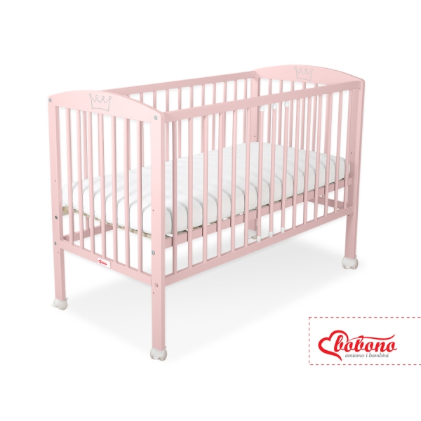 Lettino Neonato 120x60cm Rosa Cipria