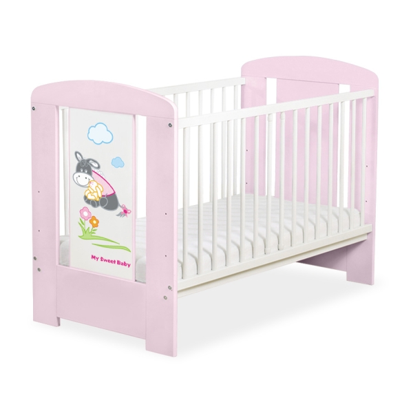 Lettino Neonato 120x60cm Rosa Luca